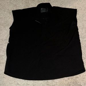 Figs Women's Black Short Sleeve Button Down Shirt